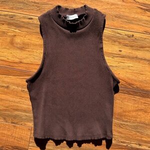 BRIAVIA ribbed tank top